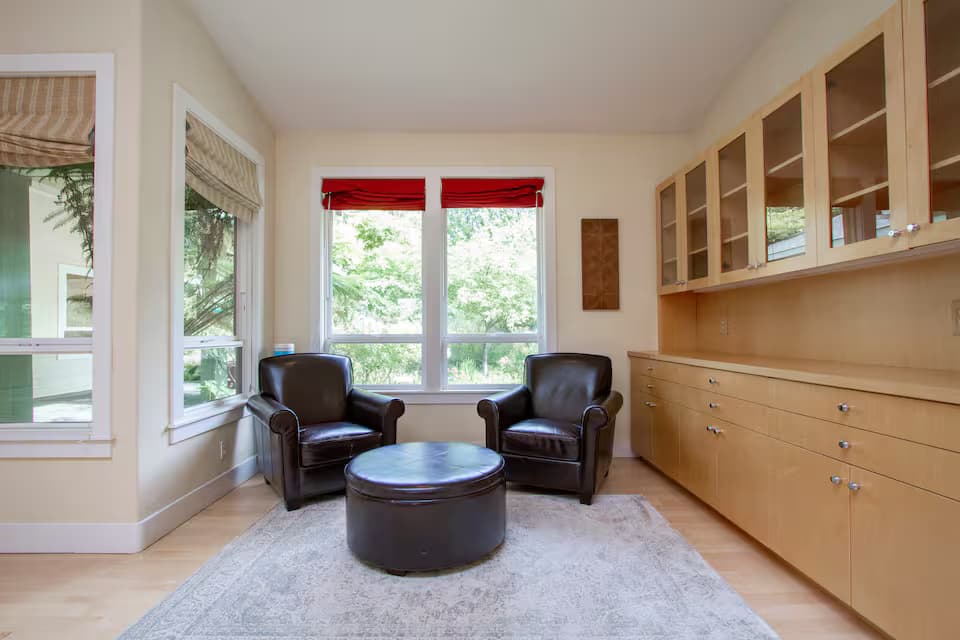 Quiet sitting room with garden views