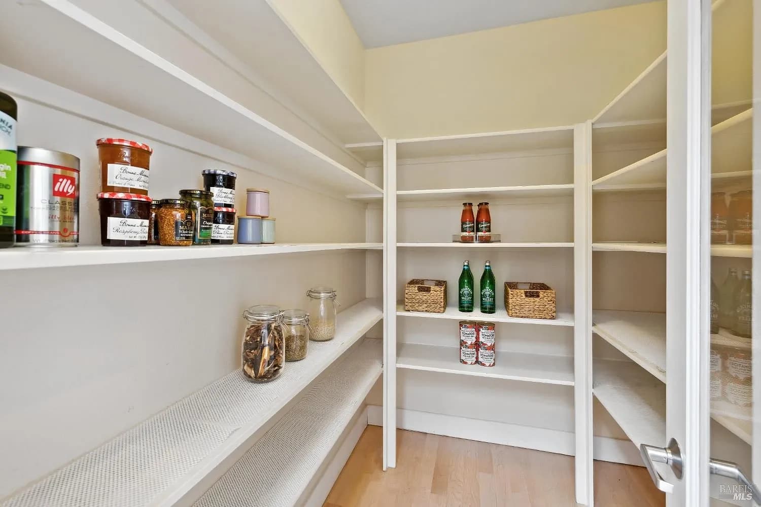 Walk-in pantry beside the main kitchen
